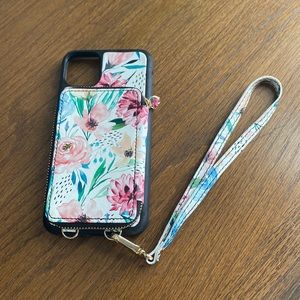 iPhone 11 Pro Max Wristlet wallet phone case